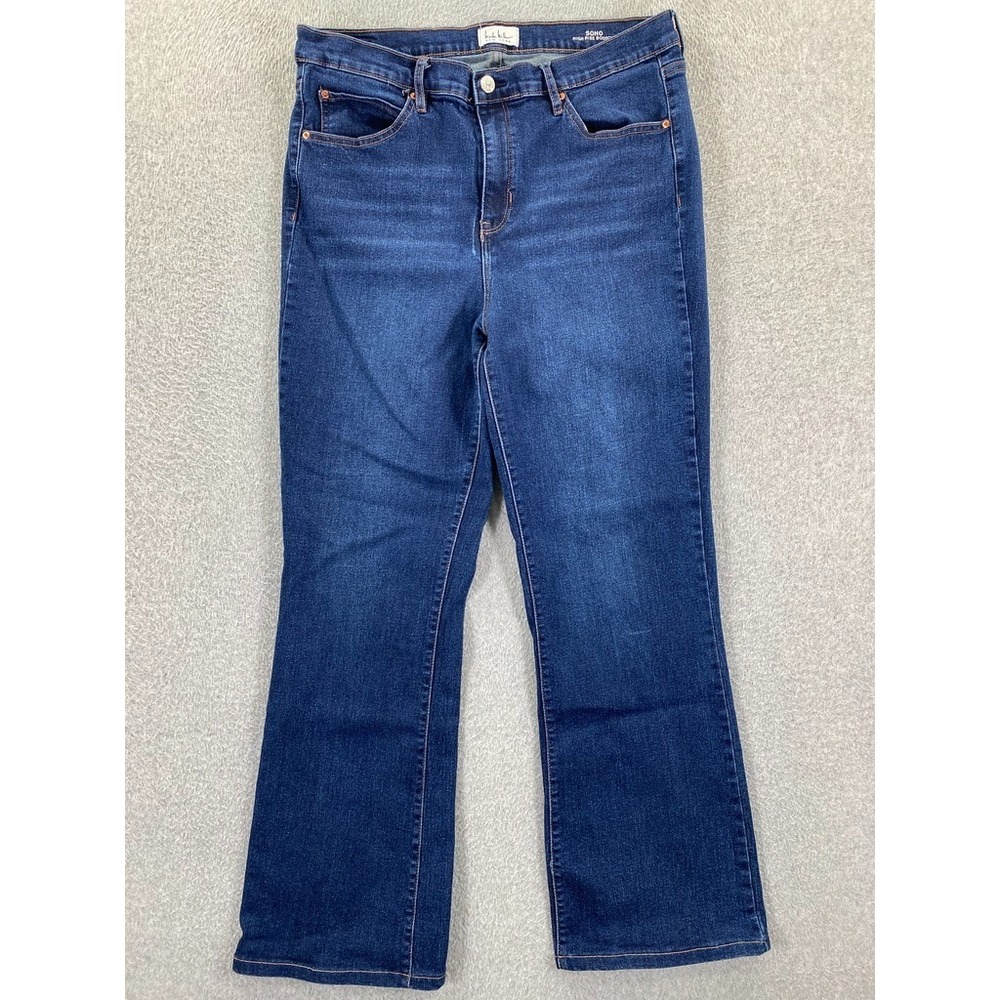 Nicole Miller Jeans Womens 14 Blue Soho High Rise Boot Cut Stretch Western Denim